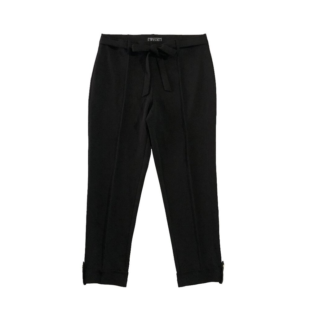 NYCC New York Clothing Co. Womens 10 Black Belted Dressy Capri Pants